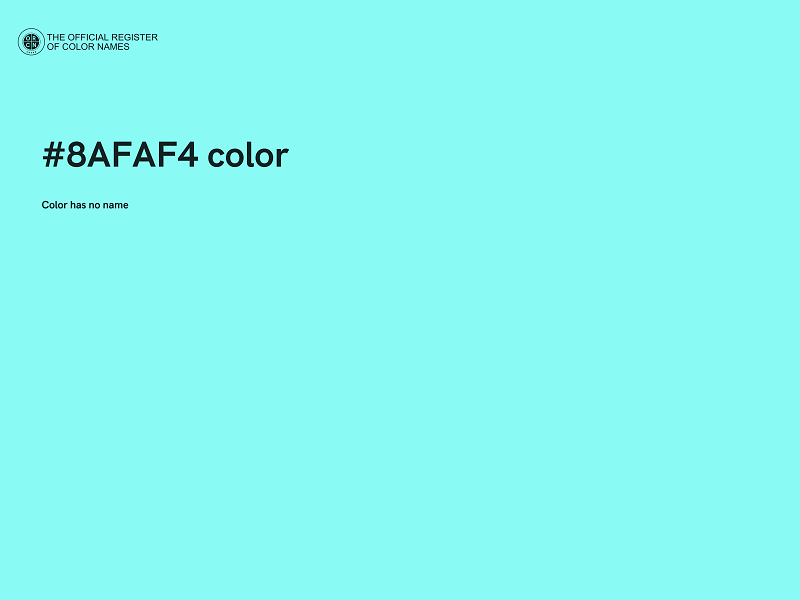 #8AFAF4 color image