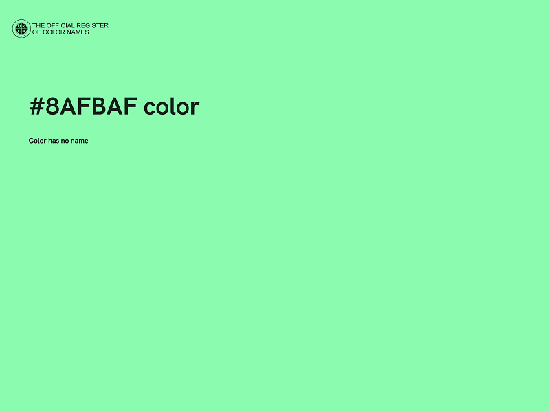 #8AFBAF color image