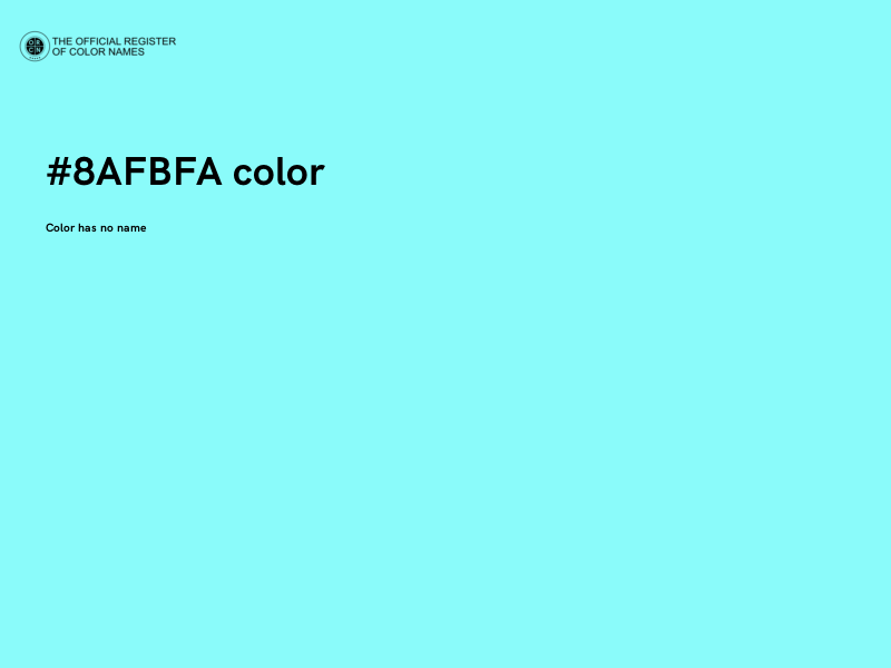 #8AFBFA color image