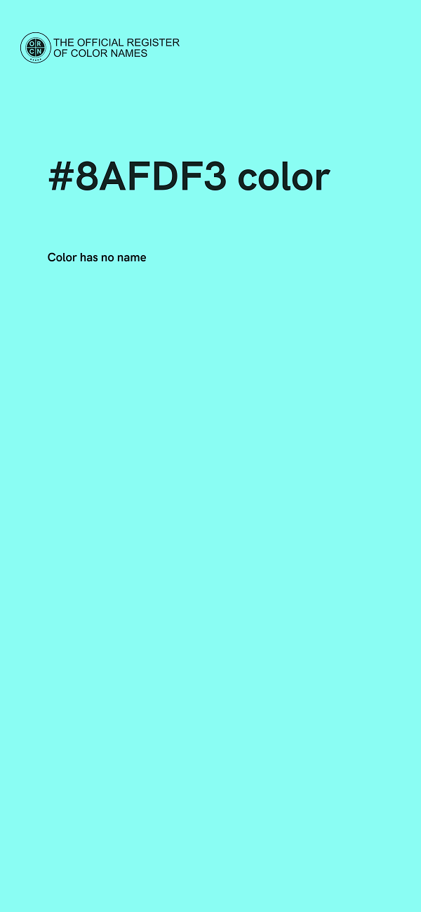 #8AFDF3 color image