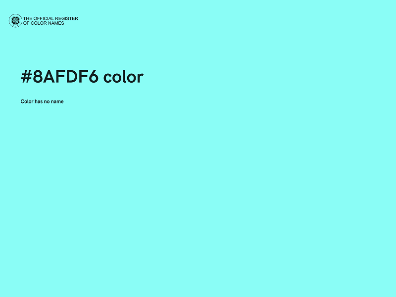 #8AFDF6 color image
