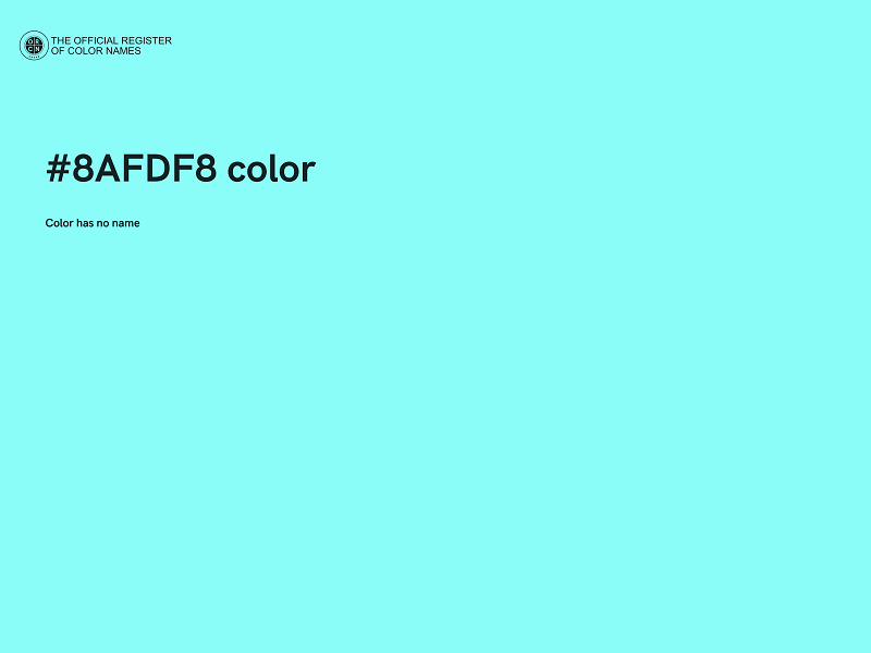#8AFDF8 color image