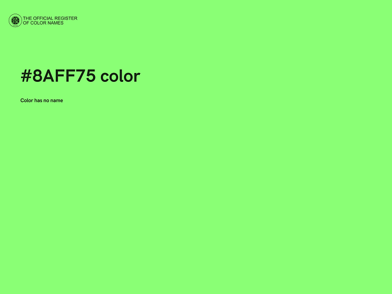 #8AFF75 color image