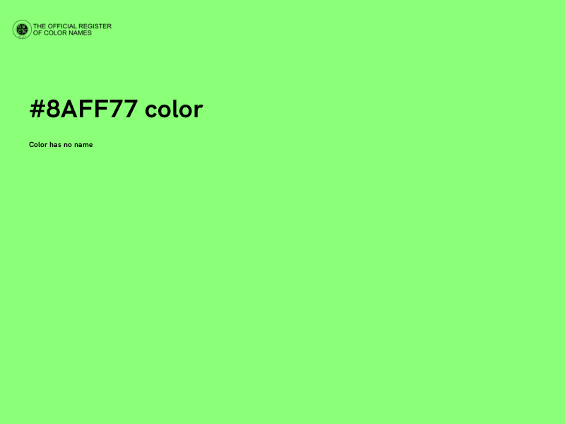 #8AFF77 color image