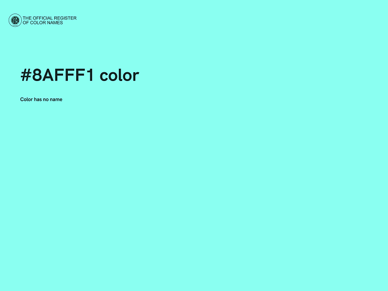 #8AFFF1 color image