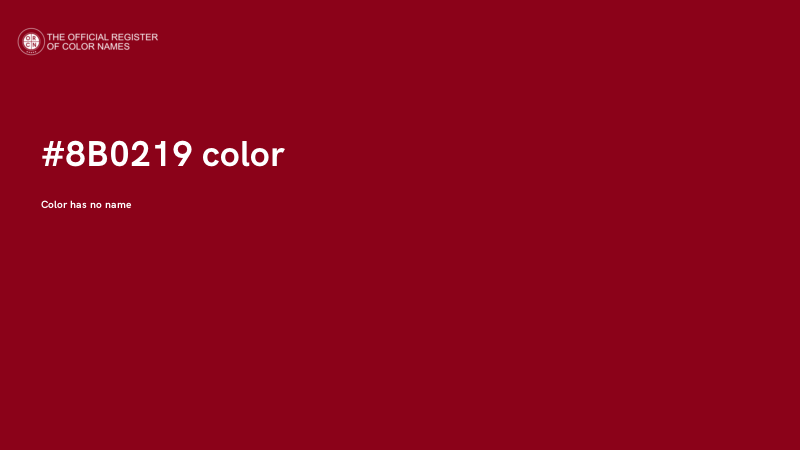 #8B0219 color image