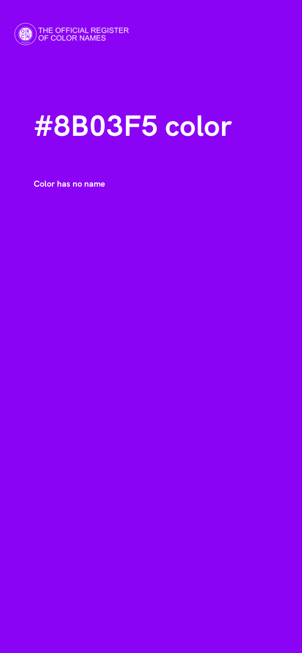 #8B03F5 color image