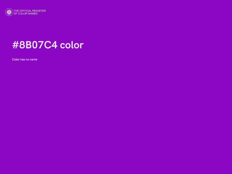 #8B07C4 color image