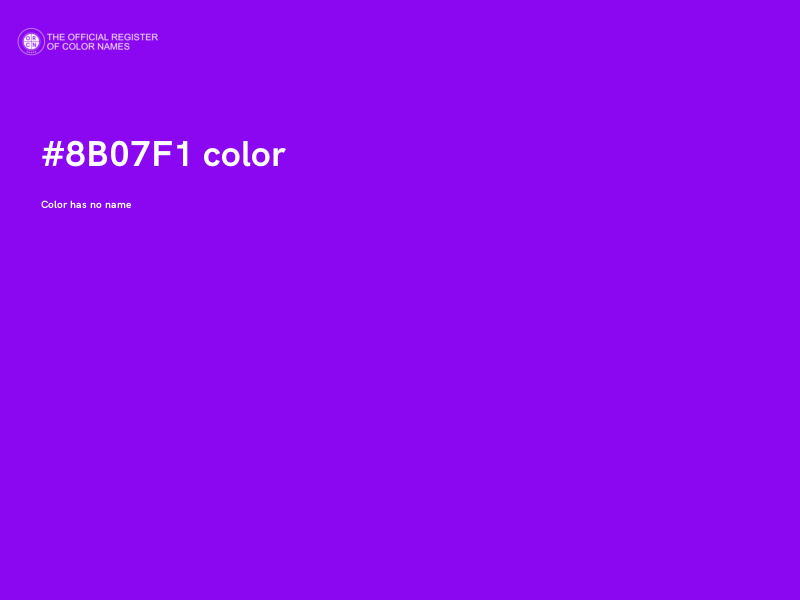 #8B07F1 color image
