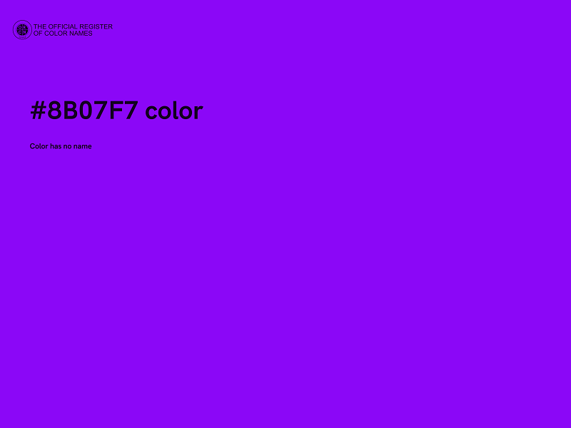 #8B07F7 color image