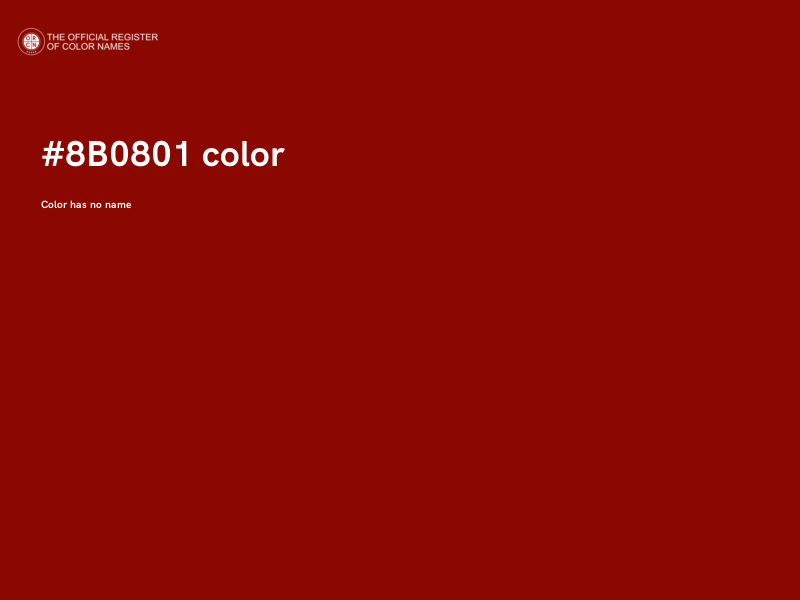 #8B0801 color image