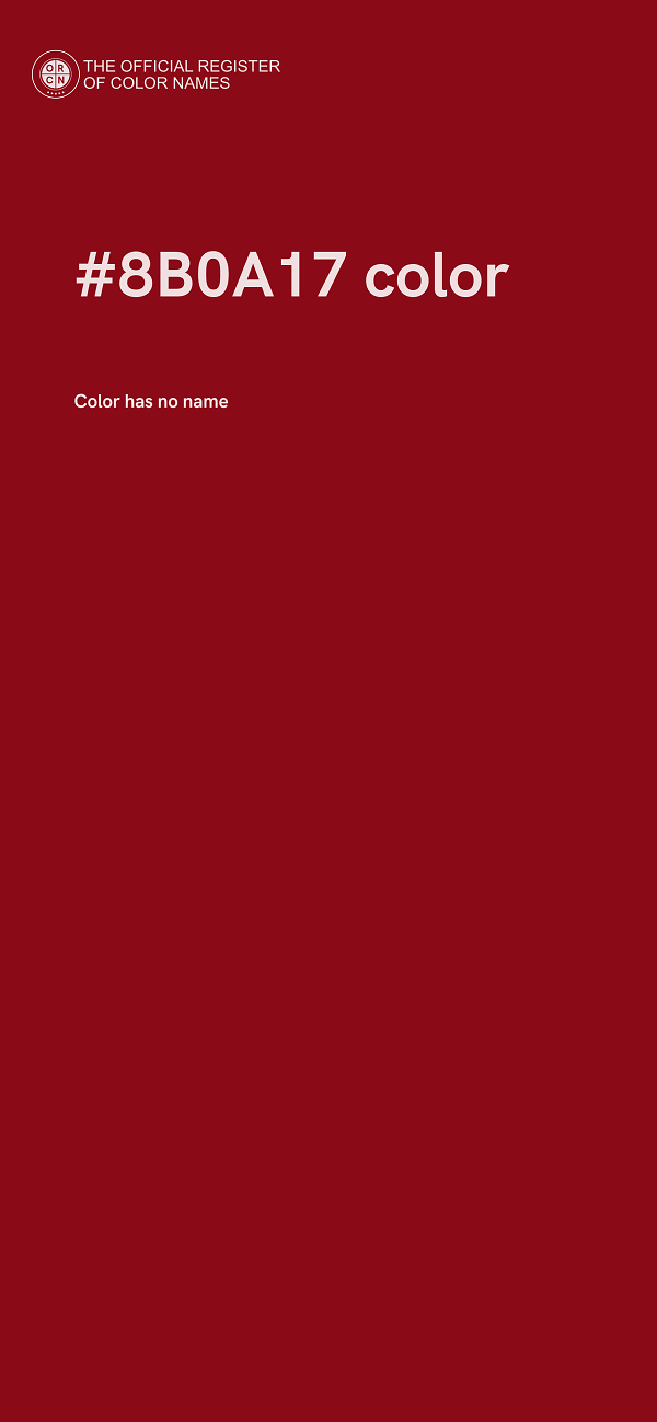 #8B0A17 color image