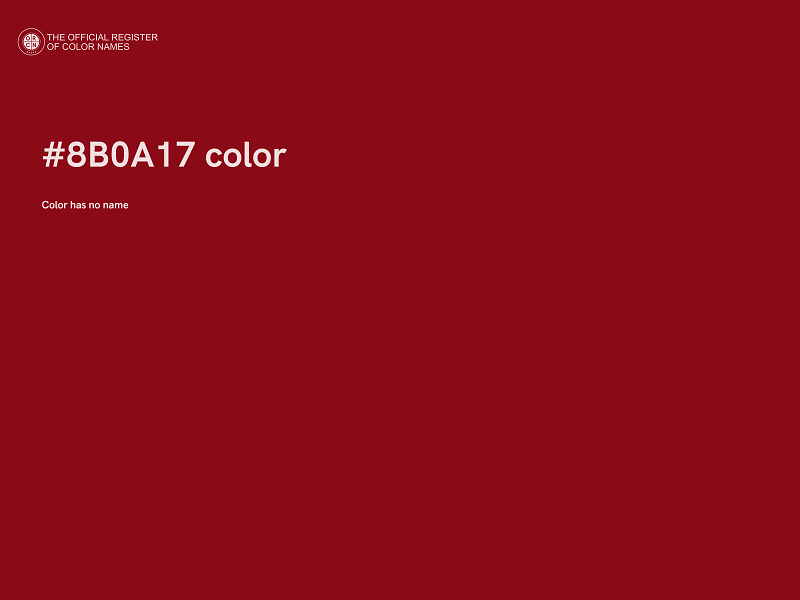 #8B0A17 color image