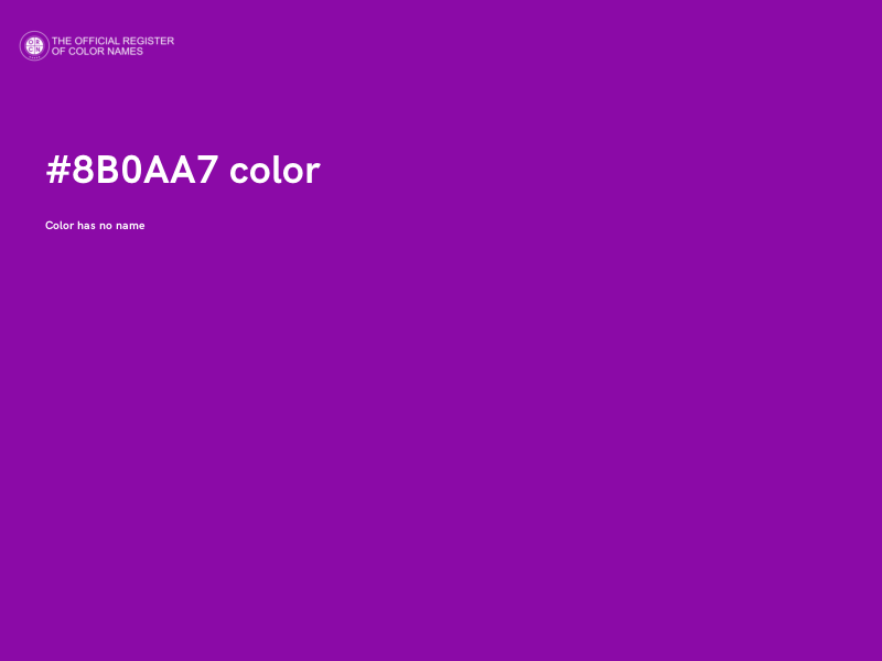 #8B0AA7 color image