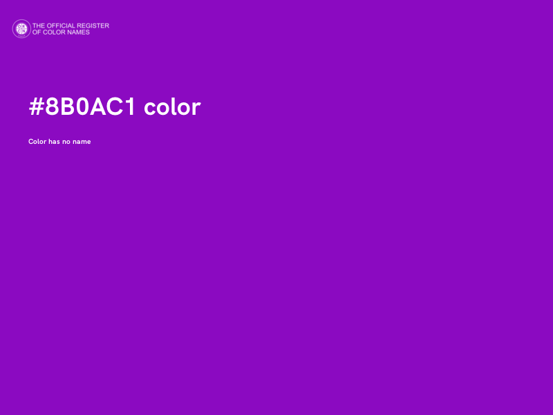 #8B0AC1 color image