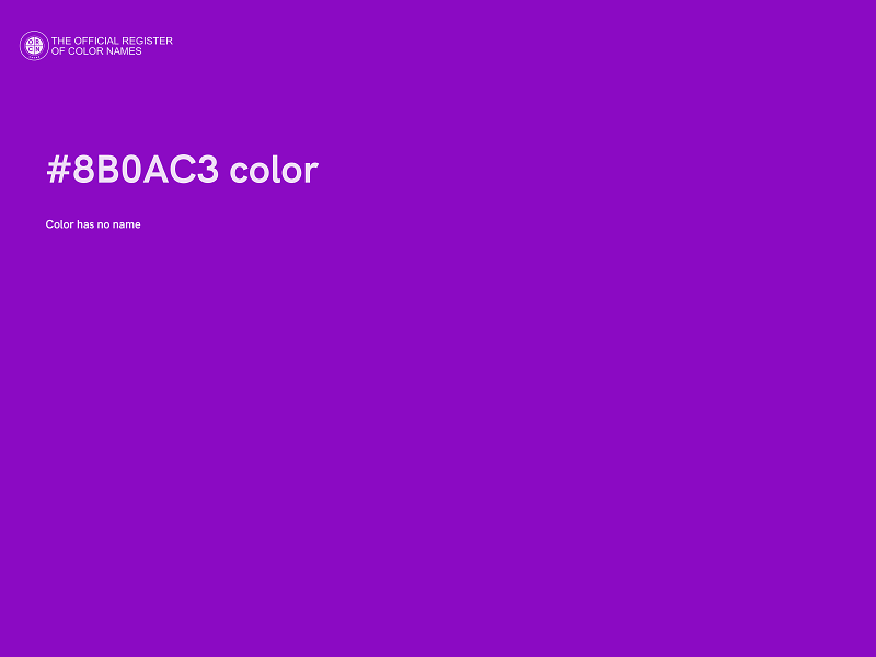 #8B0AC3 color image