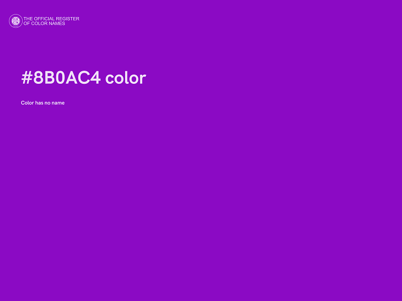 #8B0AC4 color image