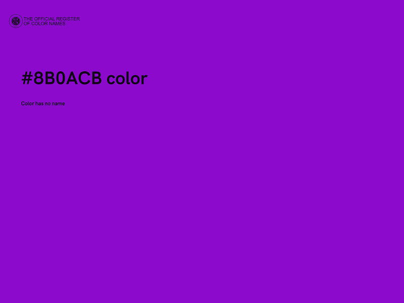 #8B0ACB color image