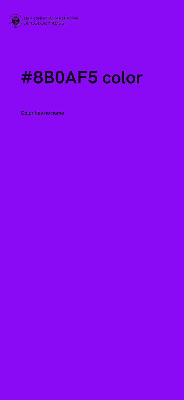 #8B0AF5 color image