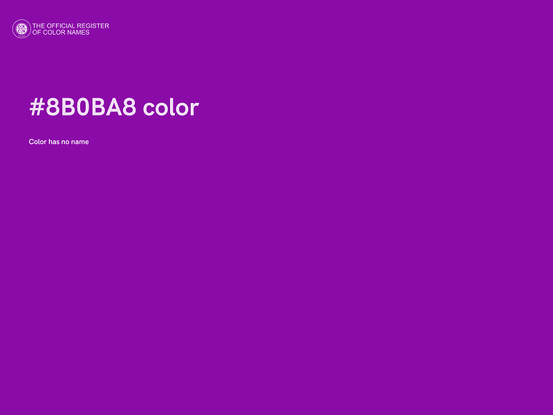 #8B0BA8 color image