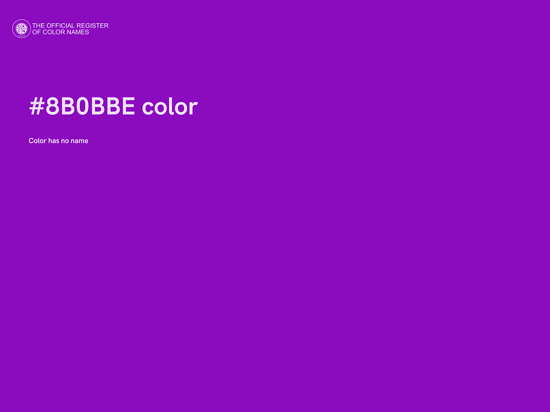 #8B0BBE color image