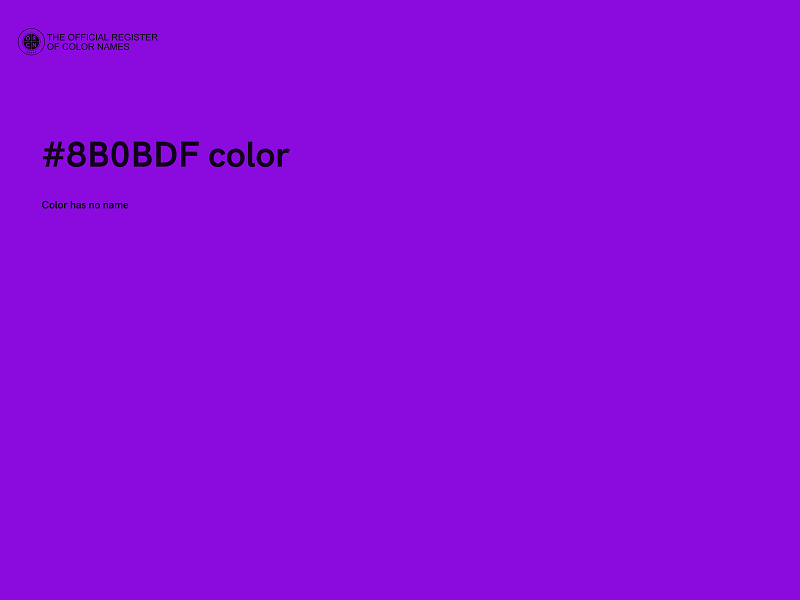 #8B0BDF color image