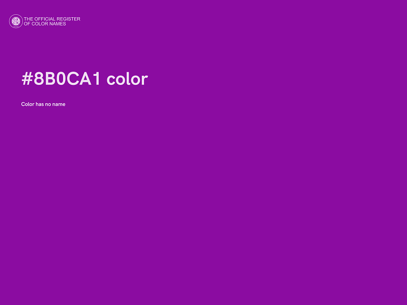 #8B0CA1 color image