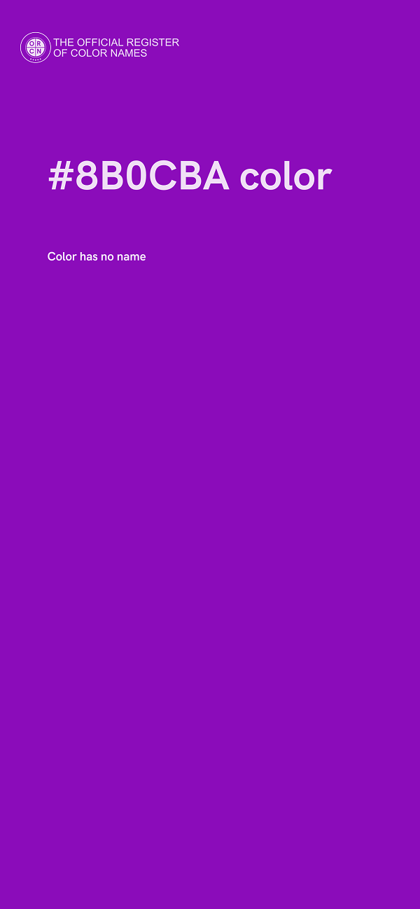 #8B0CBA color image