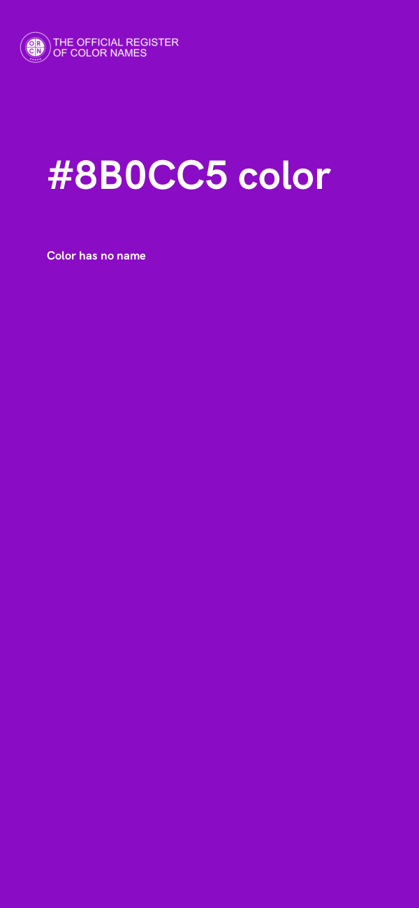 #8B0CC5 color image