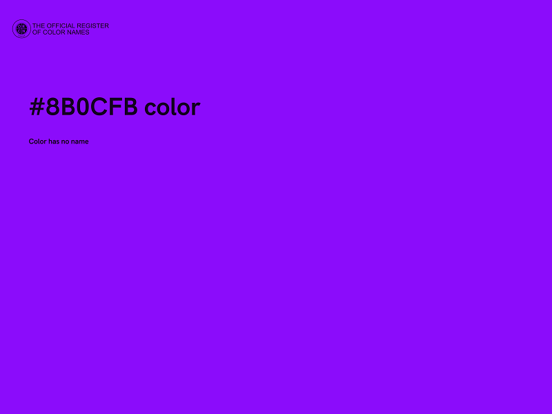 #8B0CFB color image