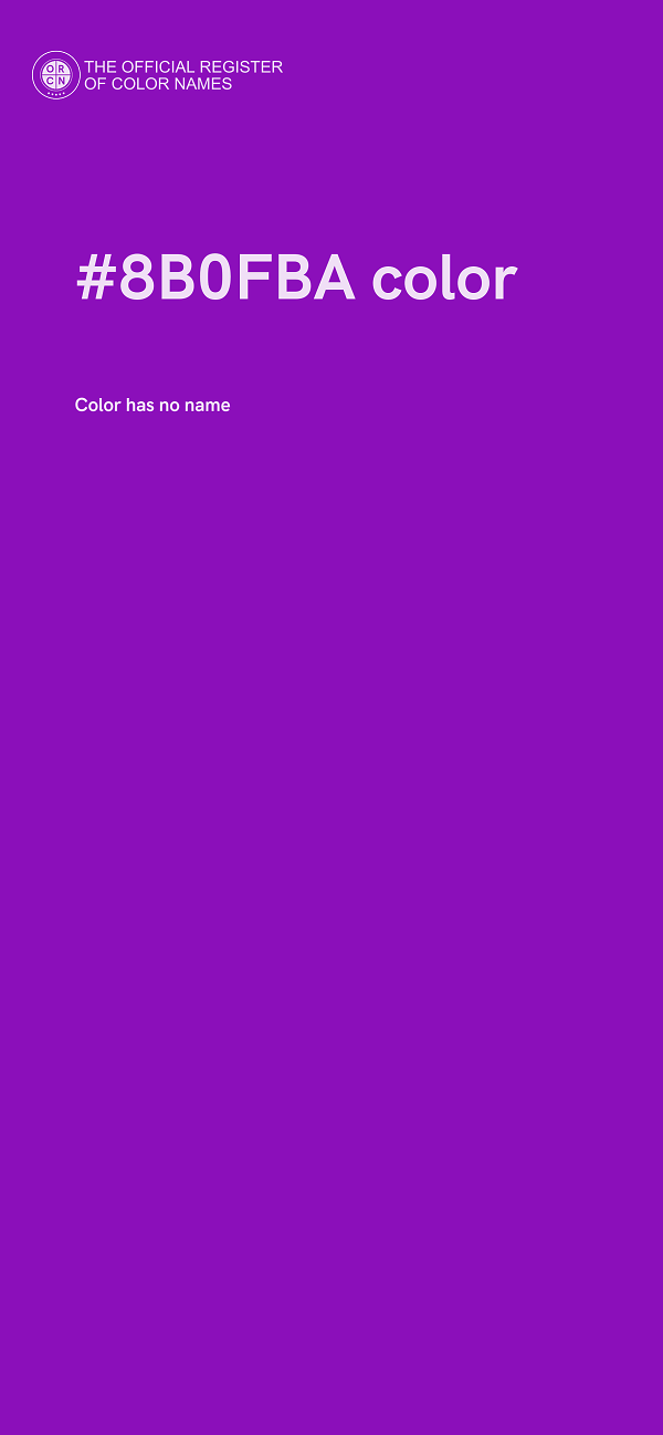 #8B0FBA color image