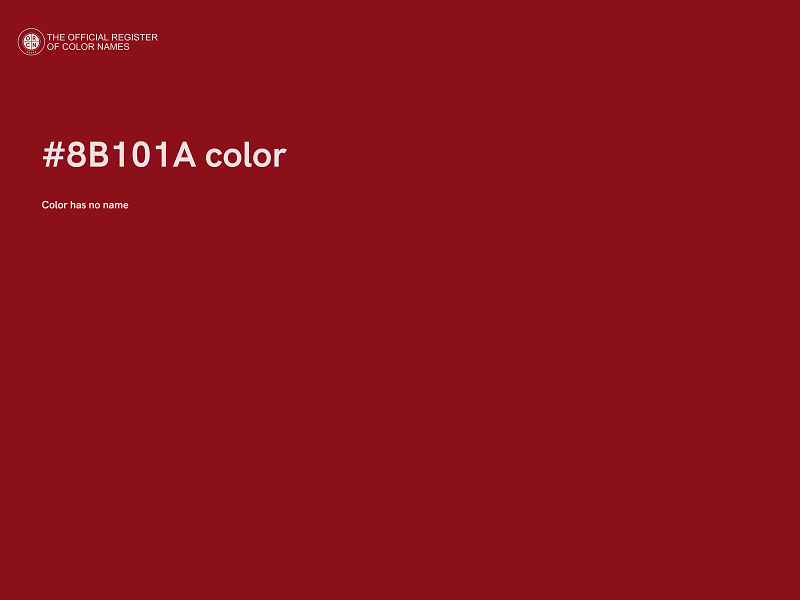 #8B101A color image