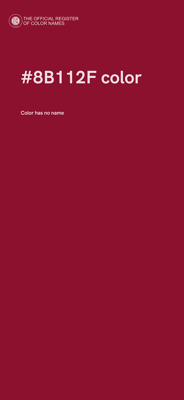 #8B112F color image