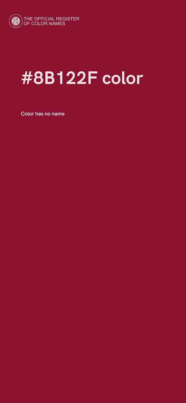 #8B122F color image