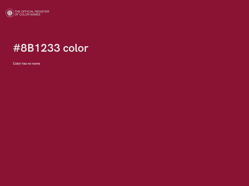 #8B1233 color image