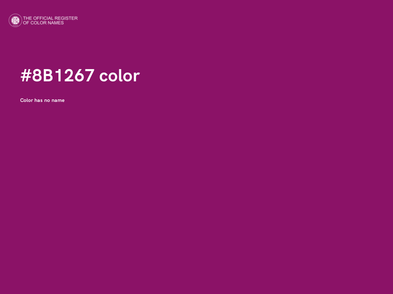 #8B1267 color image