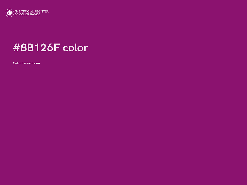 #8B126F color image
