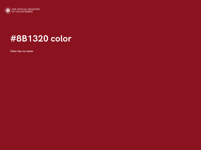 #8B1320 color image
