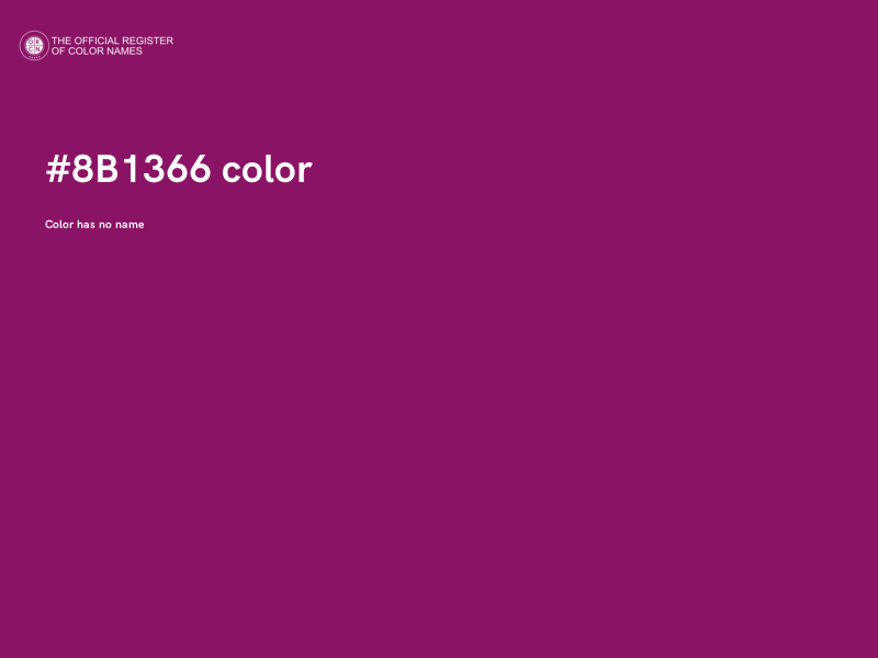 #8B1366 color image