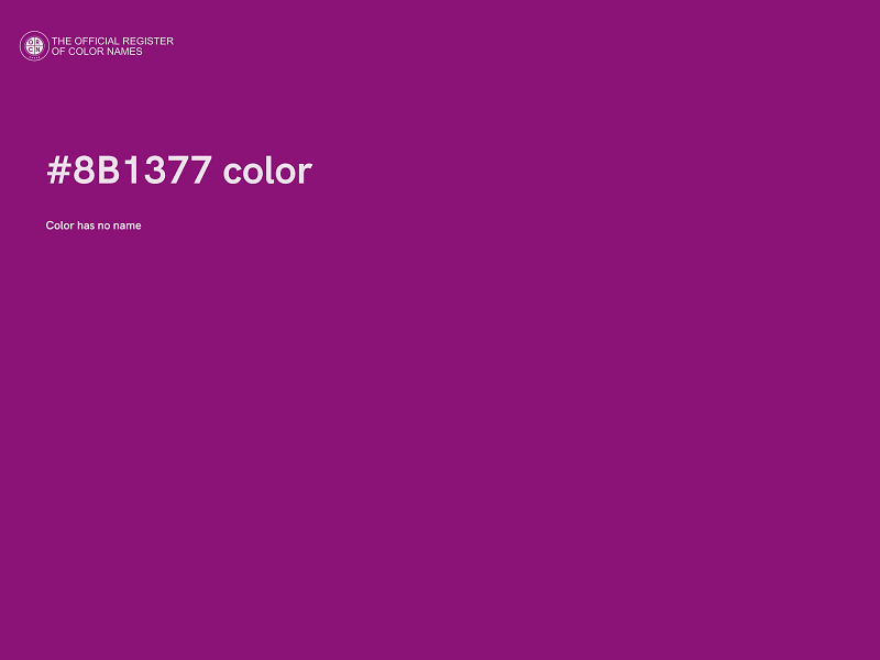 #8B1377 color image
