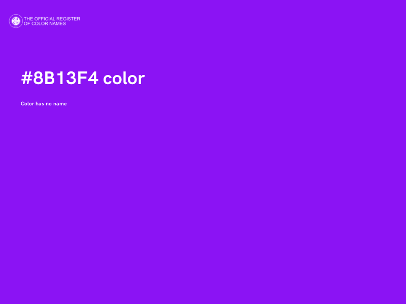 #8B13F4 color image