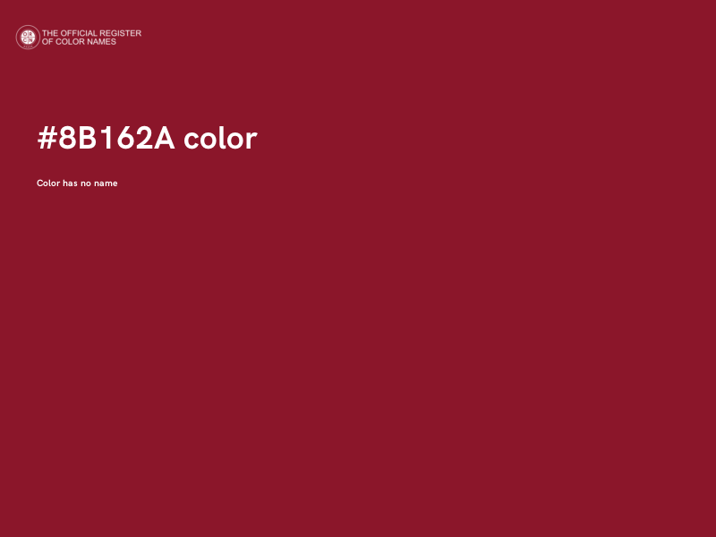 #8B162A color image