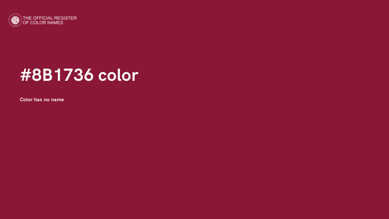 #8B1736 color image