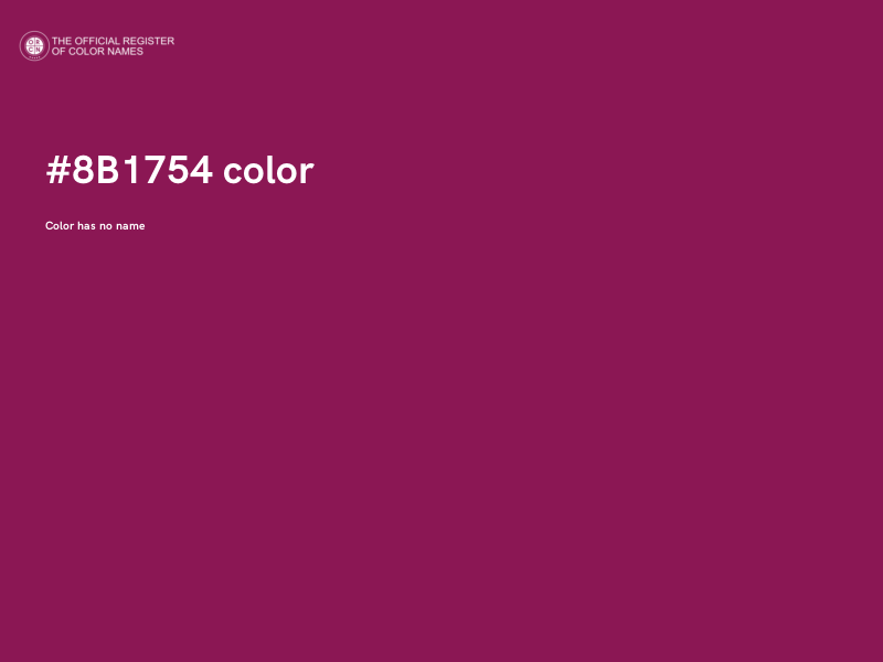 #8B1754 color image