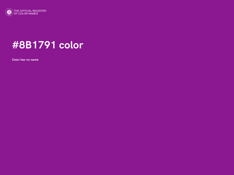 #8B1791 color image