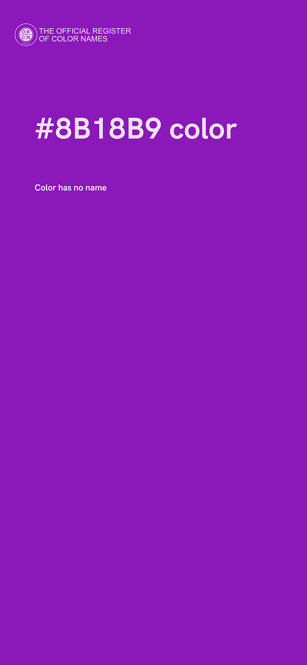 #8B18B9 color image