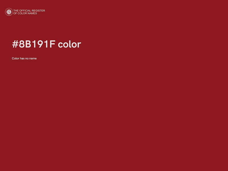 #8B191F color image
