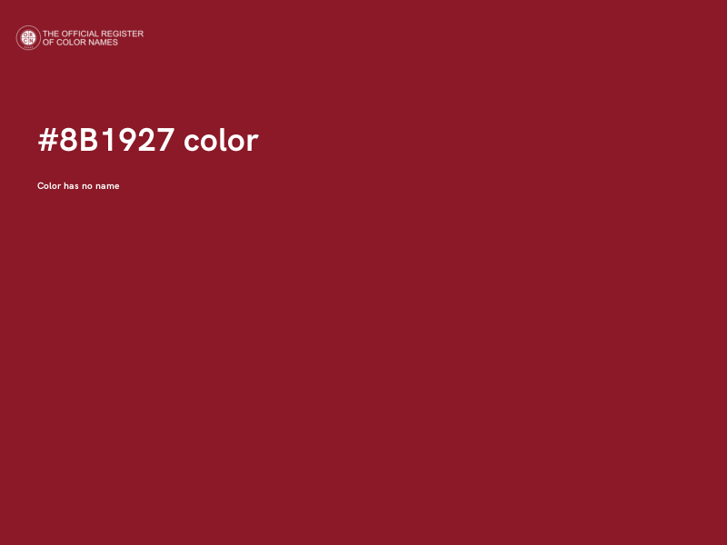 #8B1927 color image