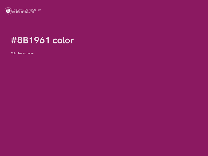 #8B1961 color image