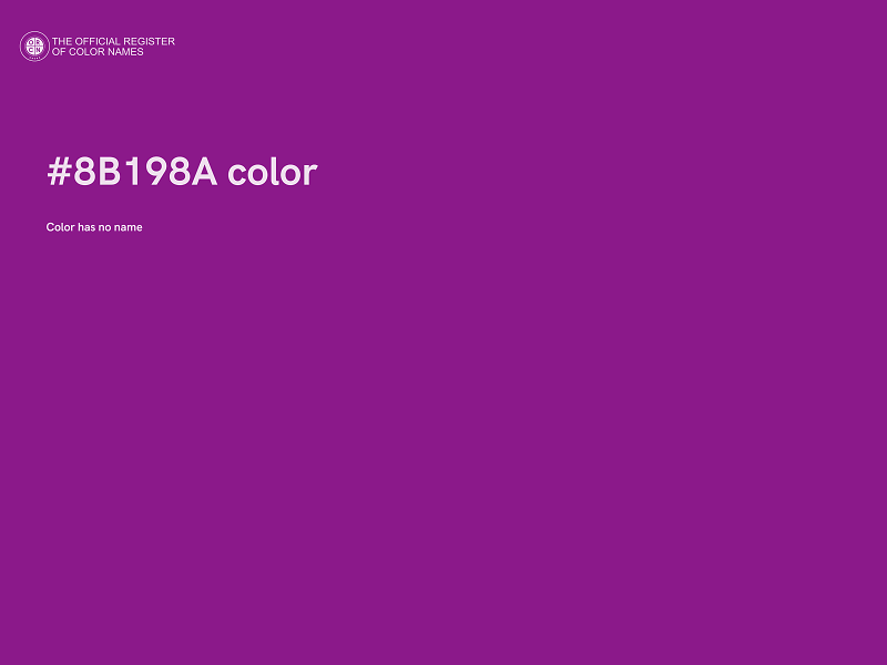 #8B198A color image